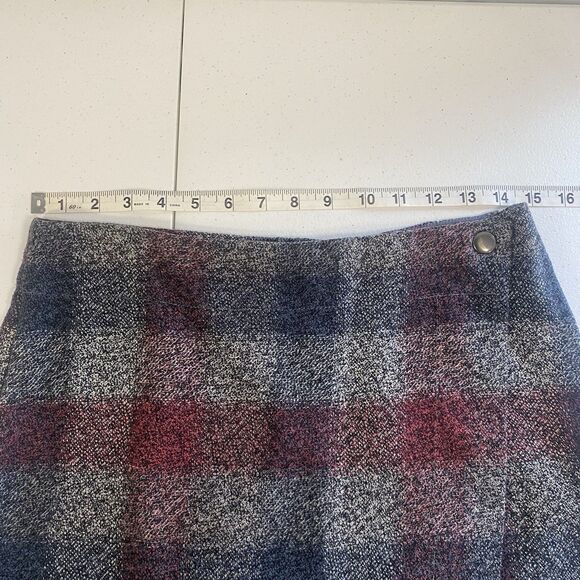 Free People Womens Emmy Mini Menswear Plaid Skort Grey Cotton Size 6 - Picture 11 of 13